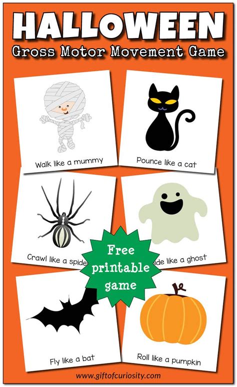 Halloween Movement Activities For Gross And Fine Motor Halloween Exercises For Kids - Halloween Exercises For Kids