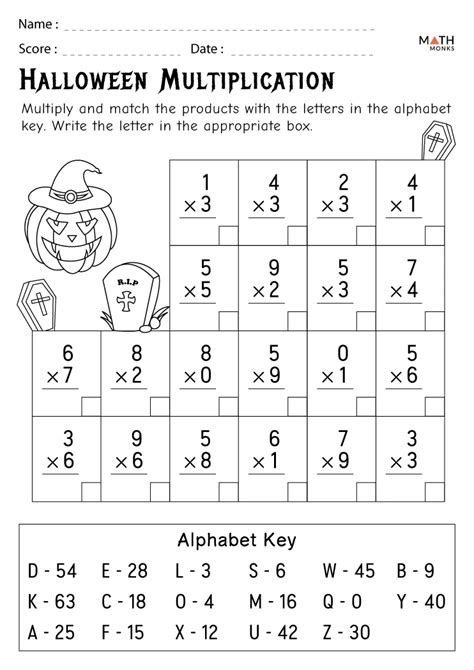 Halloween Multiplication Worksheets Math Monks 3rd Grade Halloween Math Worksheet - 3rd Grade Halloween Math Worksheet