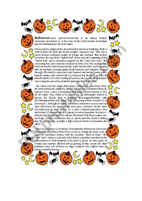 Halloween Night Edhelper Halloween Reading Comprehension 2nd Grade - Halloween Reading Comprehension 2nd Grade