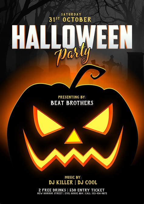 Halloween Party Flyers To Print