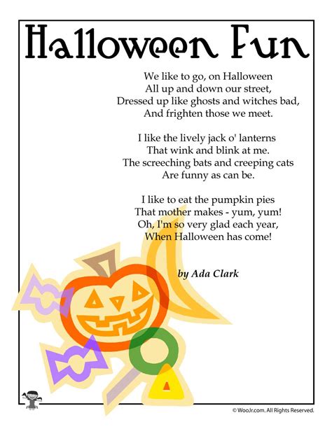 Halloween Poetry For Kids First Grade Halloween Poem - First Grade Halloween Poem