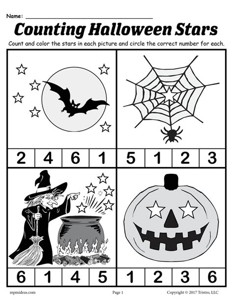 Halloween Preschool Number 1 To 6 Worksheet Free Number 5halloween Preschool Worksheet - Number 5halloween Preschool Worksheet