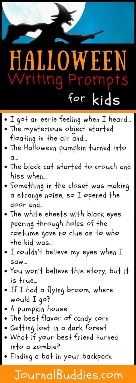 Halloween Prompts 28 Ideas Journal Buddies Halloween Writing Prompts Middle School - Halloween Writing Prompts Middle School