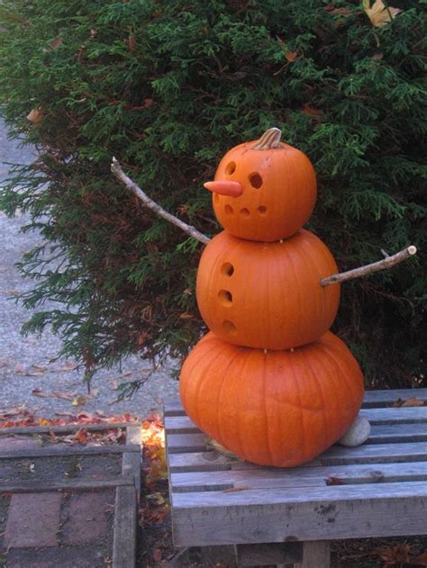 halloween pumpkin snowman