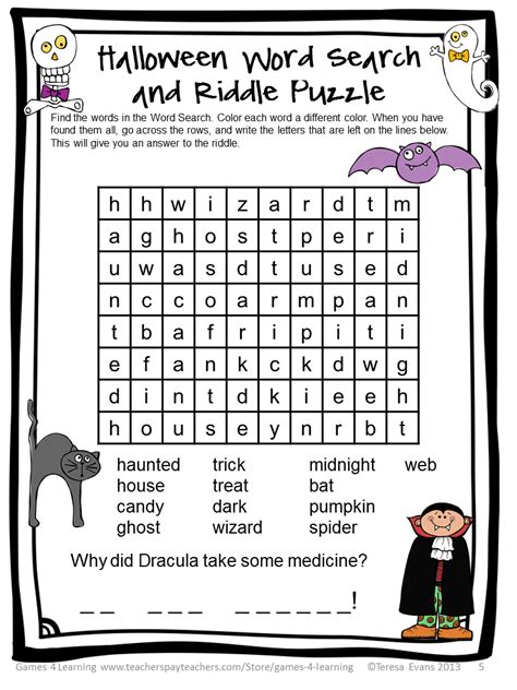 Halloween Puzzles Amp Games The Learning Hypothesis Halloween Logic Puzzle Printable - Halloween Logic Puzzle Printable