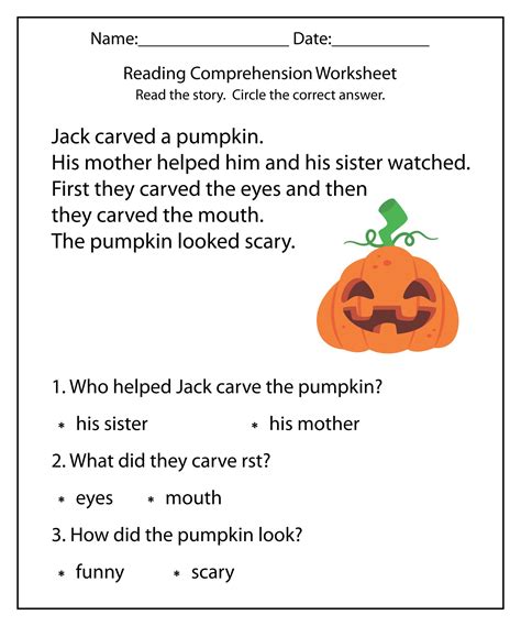 Halloween Reading Comprehension Scary Stories Worksheetsplus Halloween Stories For 4th Graders - Halloween Stories For 4th Graders