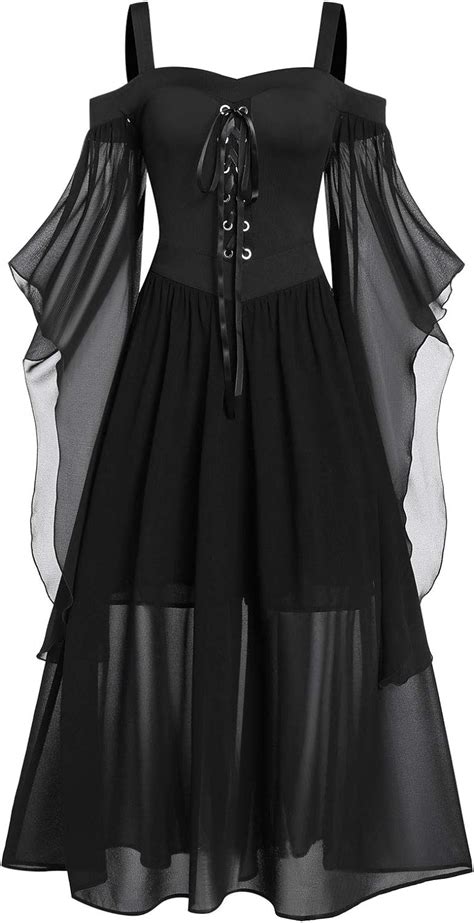 halloween schwarzes kleid