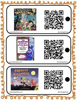 Halloween Stories Qr Code Story Cards Listening Centers Kindergarten Halloween Qr Code Worksheet - Kindergarten Halloween Qr Code Worksheet