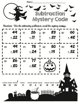 Halloween Subtraction Worksheets Teaching Resources Tpt Halloween Addition And Subtraction Worksheets - Halloween Addition And Subtraction Worksheets