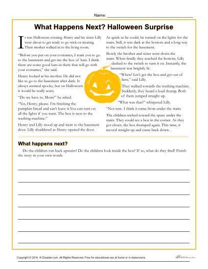 Halloween Surprise Printable Reading Comprehension Activity Halloween Reading Comprehension 2nd Grade - Halloween Reading Comprehension 2nd Grade