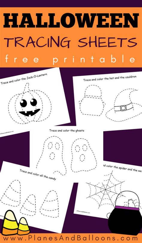 Halloween Tracing Worksheets Free Printable Planes Amp Halloween Tracing Worksheet Preschool - Halloween Tracing Worksheet Preschool