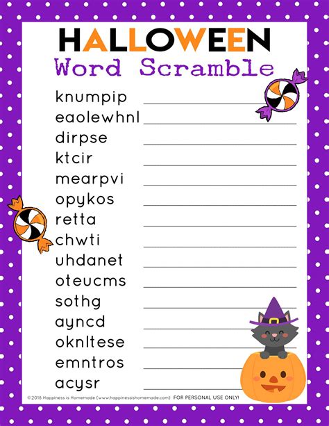 Halloween Word Scramble Cute Amp Free Printable Saturdaygift Halloween Word Scramble Hard - Halloween Word Scramble Hard