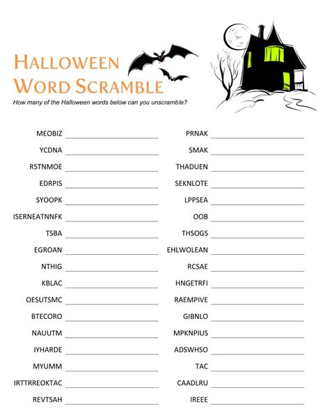 Halloween Word Scramble Hard   Halloween Hard Word Scramble Witch Bigactivities - Halloween Word Scramble Hard