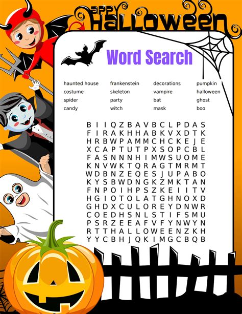 Halloween Word Search Activity Printable Halloween Vocabulary 1st Grade Halloween Word Search - 1st Grade Halloween Word Search