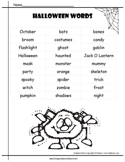Halloween Worksheets Grade 2 And Grade 3 Halloween Poem Worksheet For Preschool - Halloween Poem Worksheet For Preschool
