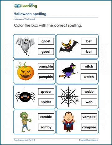 Halloween Worksheets K5 Learning Halloween Spelling Worksheet Kindergarten Printable - Halloween Spelling Worksheet Kindergarten Printable