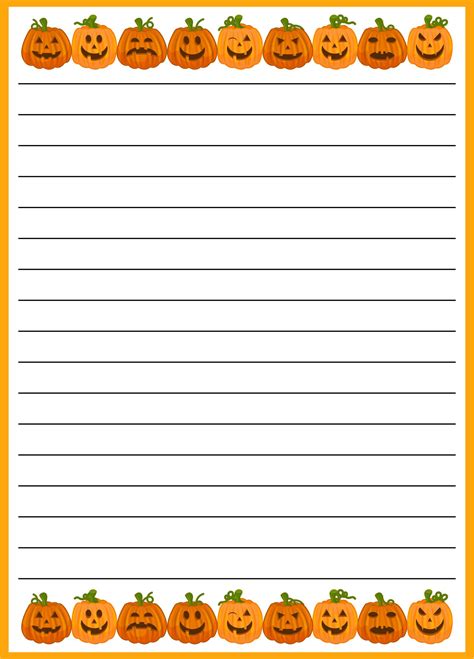 Halloween Writing Paper Printable Template For Kids Halloween Writing Template - Halloween Writing Template