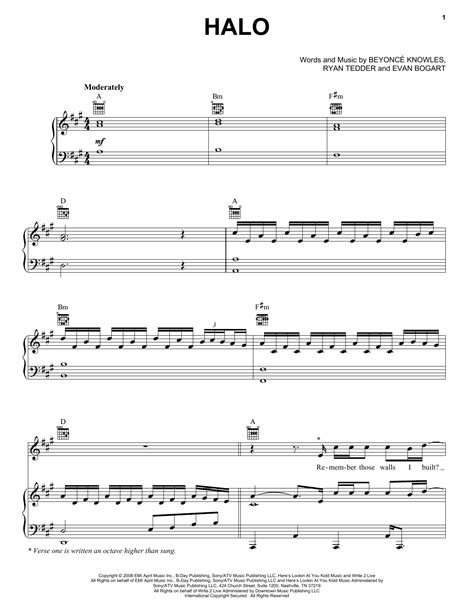 halo beyonce piano chords easy