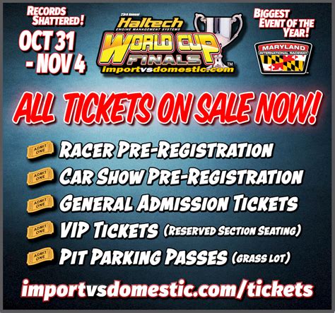 haltech world cup finals tickets
