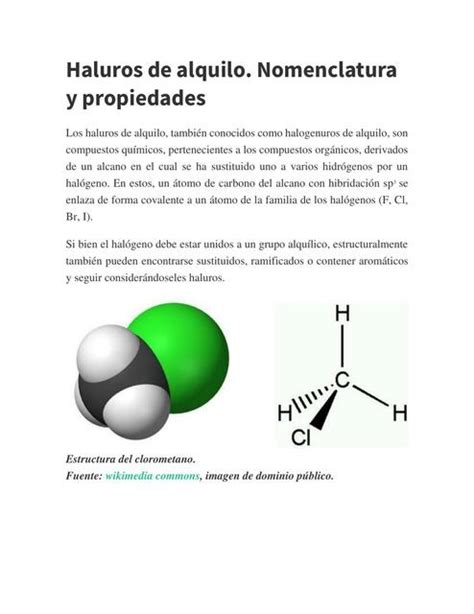 Haluros De Alquilo