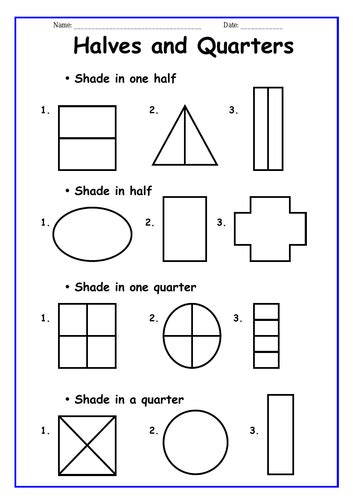 Halves And Quarters Activities   Halves And Quarters Worksheet For Preschool Kindergarten Kids - Halves And Quarters Activities