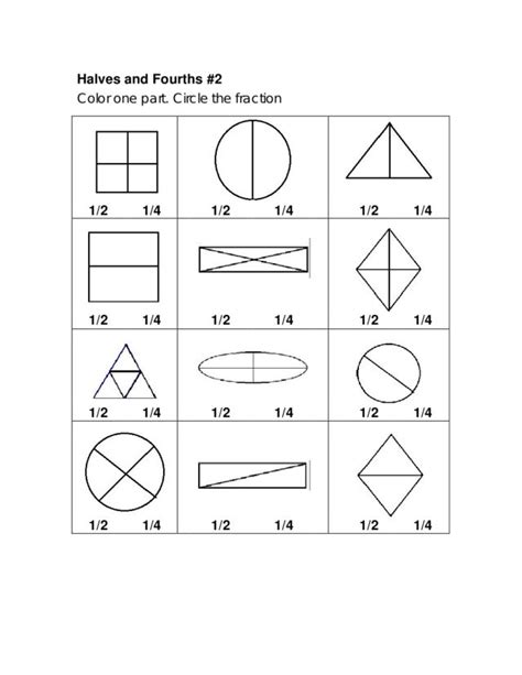 Halves Fourths And Eights Worksheets Learny Kids Halves Fourths And Eighths Worksheet - Halves Fourths And Eighths Worksheet