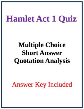 Hamlet Act 1 Quiz