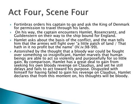 Hamlet Act Four Summary