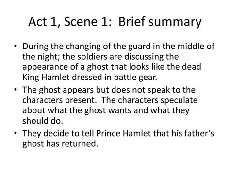 Hamlet Act Scene 1 Summary