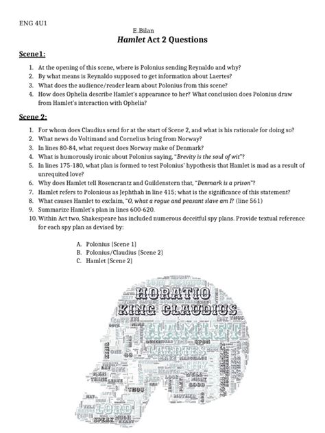 hamlet act two discussion question answers