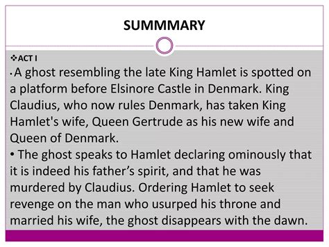 Hamlet Chapter 4 Summary
