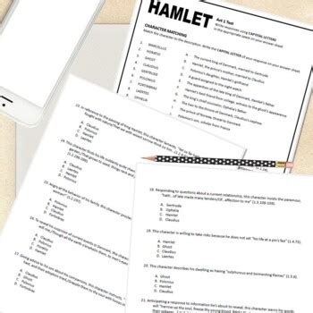 Hamlet Objective Test Answer Key