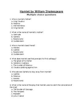 hamlet practice multiple choice questions answers