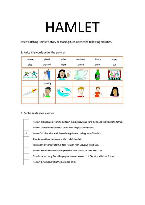 Hamlet Worksheets