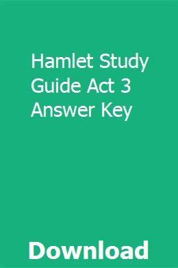 Read Hamlet Study Guide Answer Key 