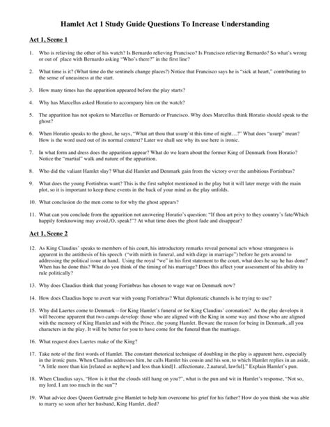 Download Hamlet Study Guide Questions 