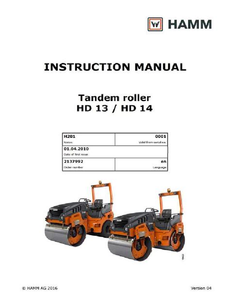 Hamm Roller Manual