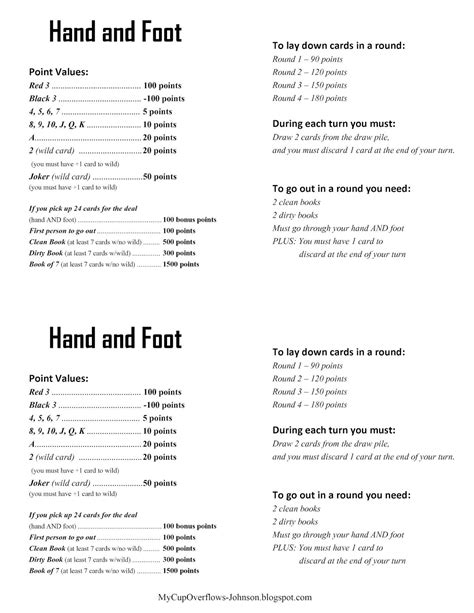 Hand And Foot Rules