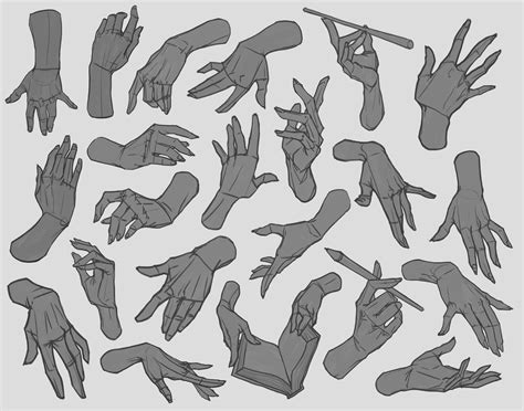 hand drawing reference Anime Hand Drawing Reference Hand reference by