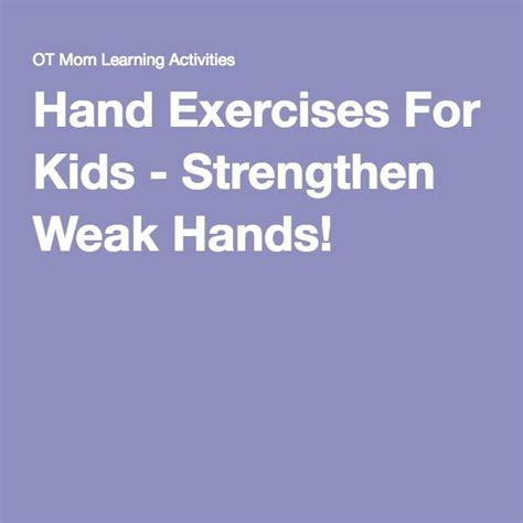 Hand Exercises For Kids Strengthen Weak Hands Ot Strengthen Hand Worksheet Kindergarten - Strengthen Hand Worksheet Kindergarten