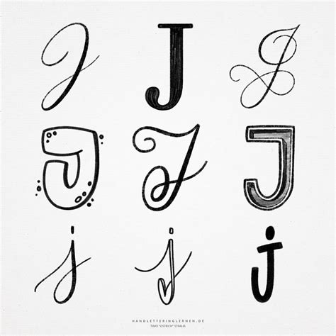 Hand Lettering J 9 Ways To Draw A A Capital Cursive J - A Capital Cursive J
