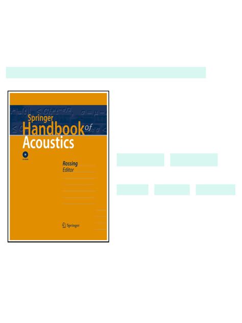 Handbook Acoustics Pdf Wordpress