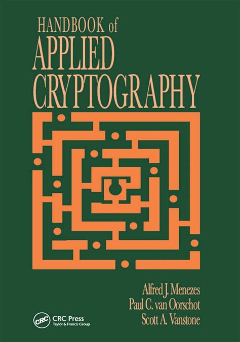 Handbook Of Applied Cryptography Crc Press Series