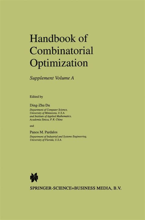 Handbook Of Combinatorial Optimization Vol A Supplement 1st Edition