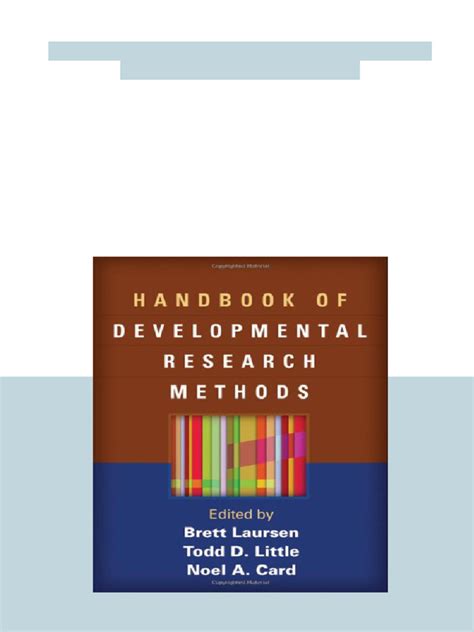 Handbook Of Developmental Research Methods