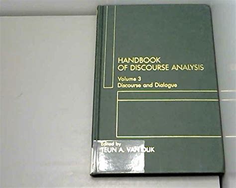 handbook of discourse analsys van dijk