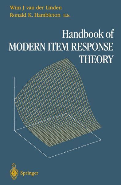 handbook of item response theory modeling applica