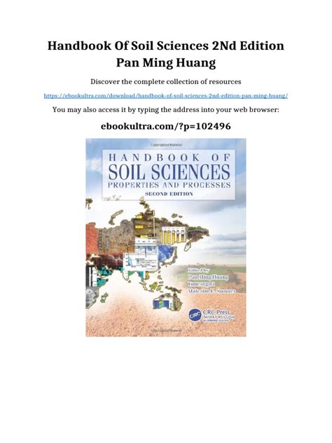 Handbook Of Soil Sciences Second Edition Two Volume Set Handbook Of Soil Sciences Resource Management And Environmental Impacts Second Edition