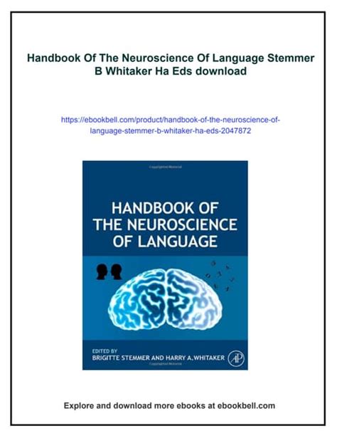 handbook of the neuroscience of language