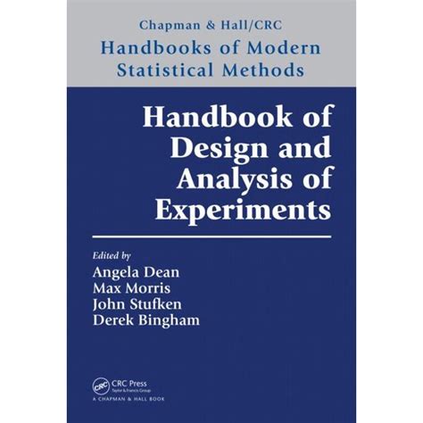 Download Handbook Of Design And Analysis Of Experiments Chapman Hallcrc Handbooks Of Modern Statistical Methods 